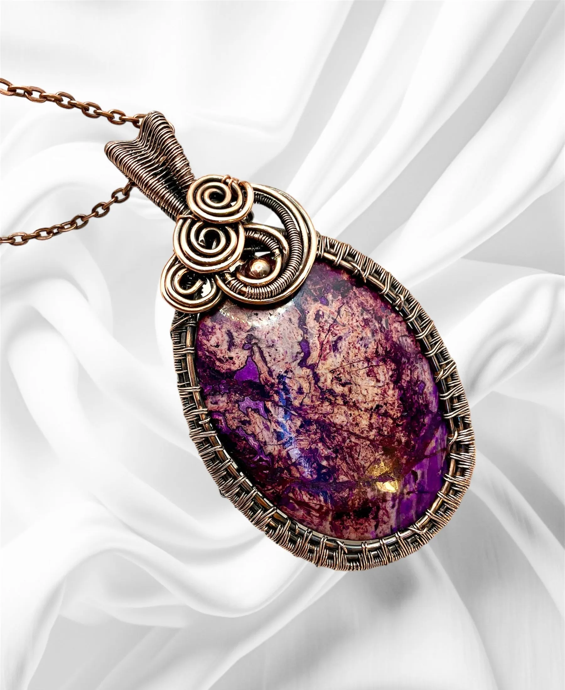 Sugilite Wire Wrapped Pendant