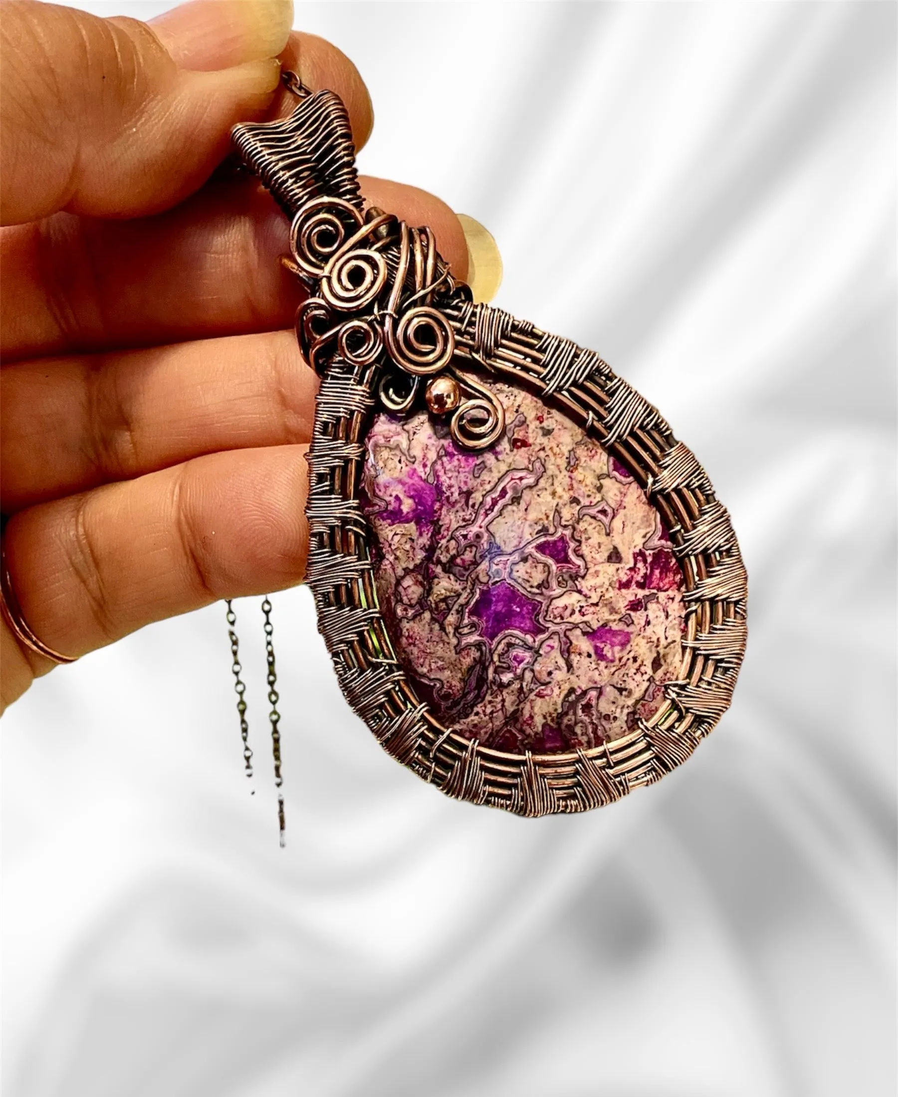 Sugilite Wire Wrapped Pendant