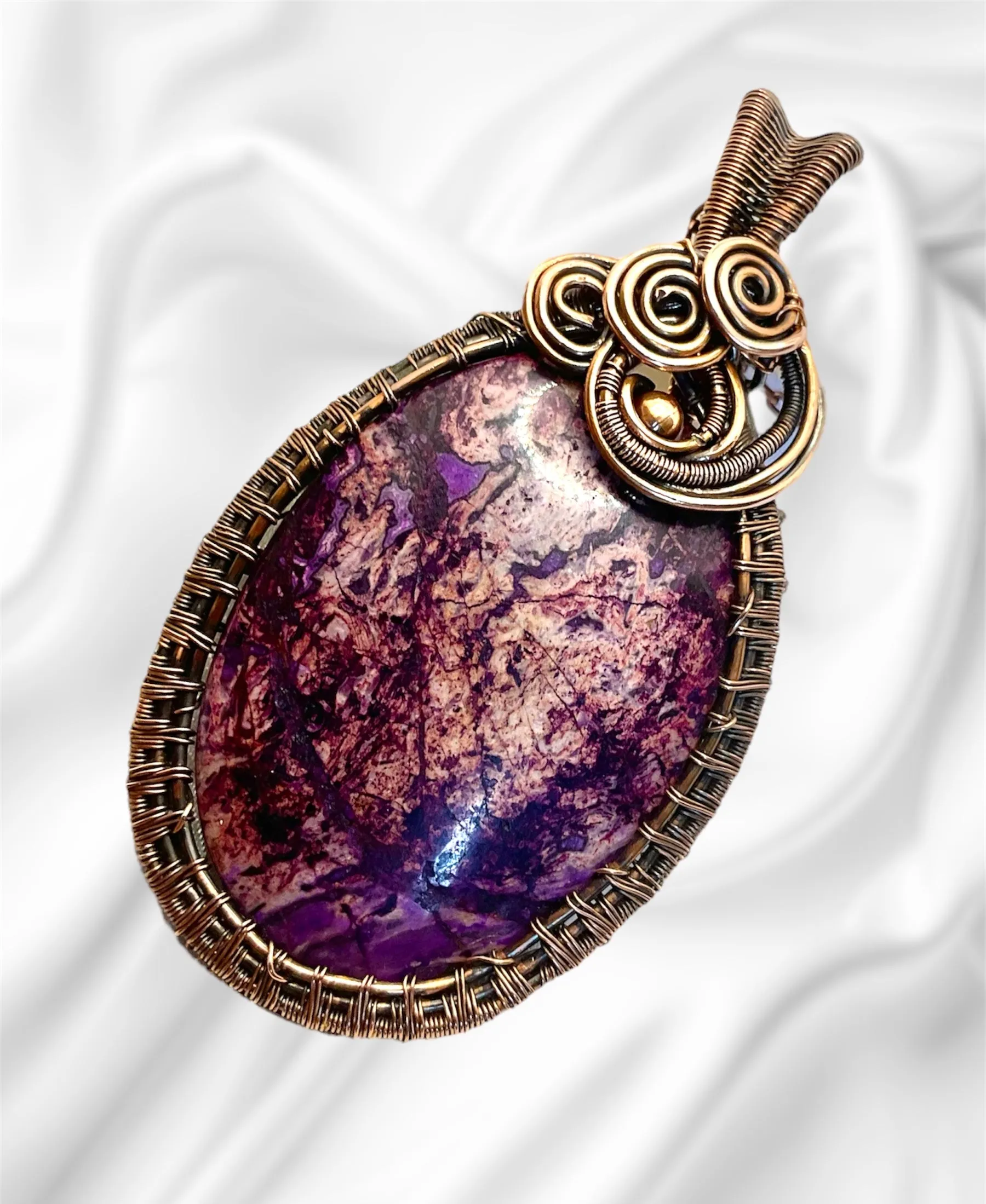 Sugilite Wire Wrapped Pendant