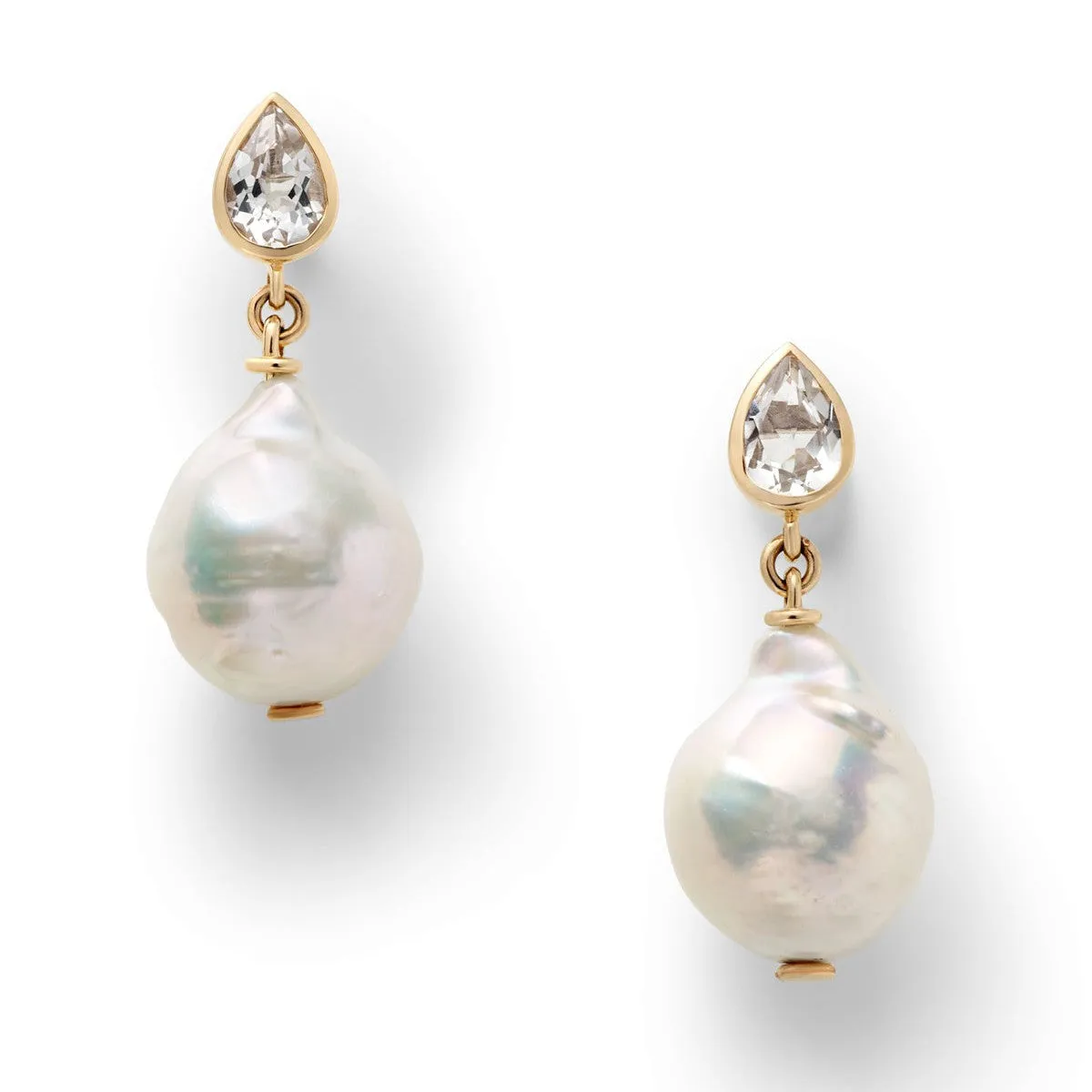 Tear Pearl Drop Earrings