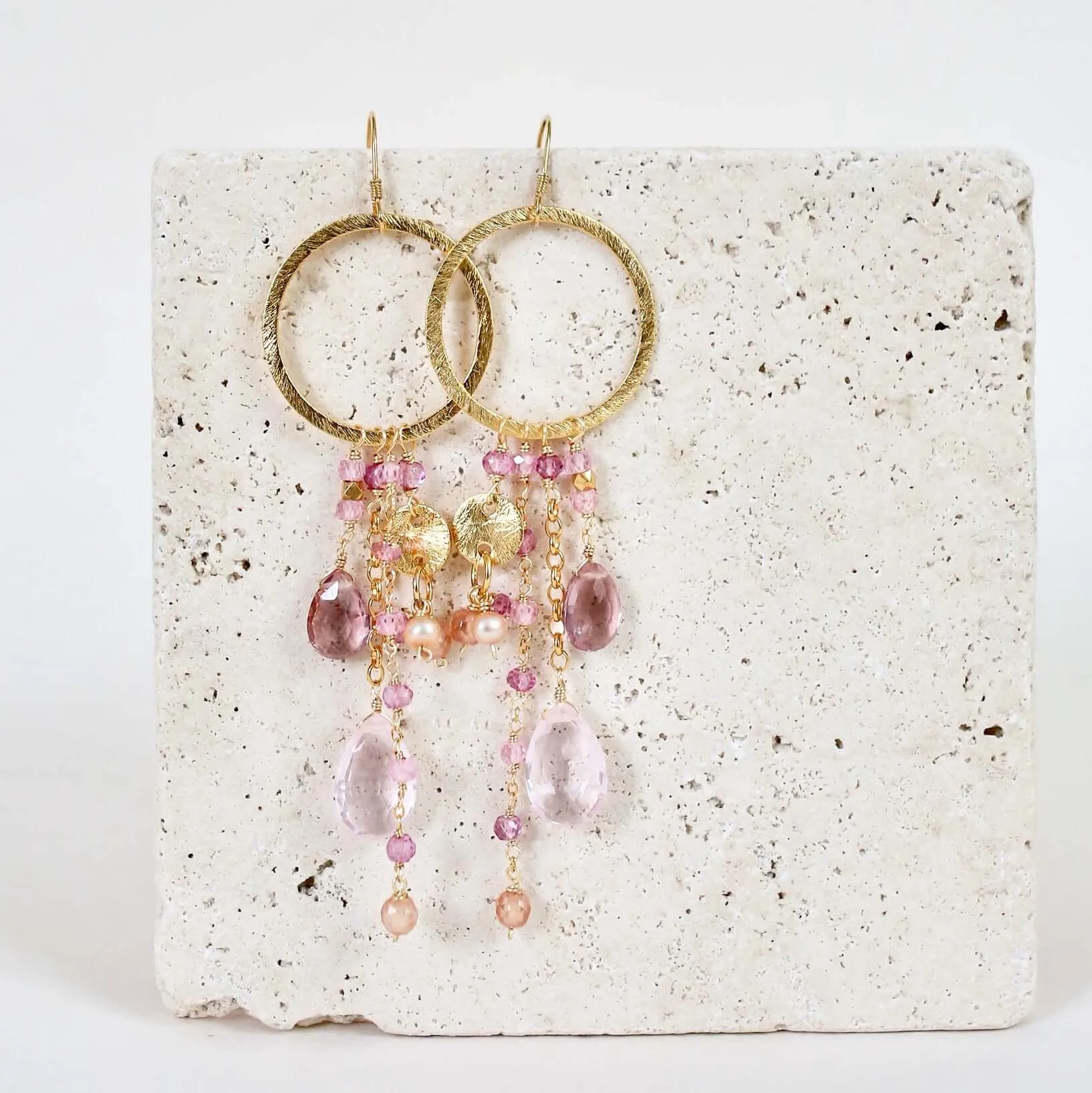 The Ammil Earring - Amethyst & Citrine