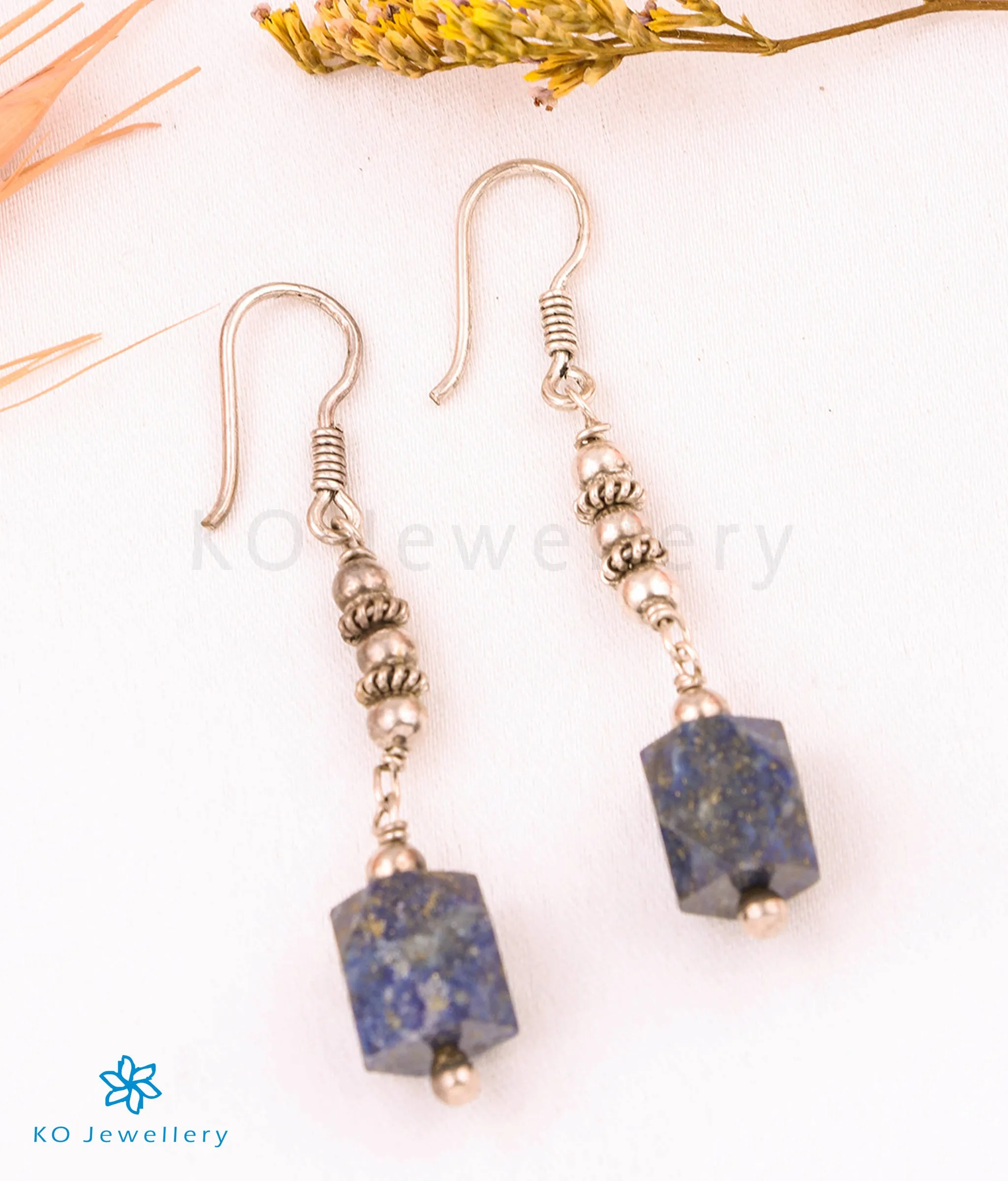 The Blue Lapis Silver Gemstone Earring