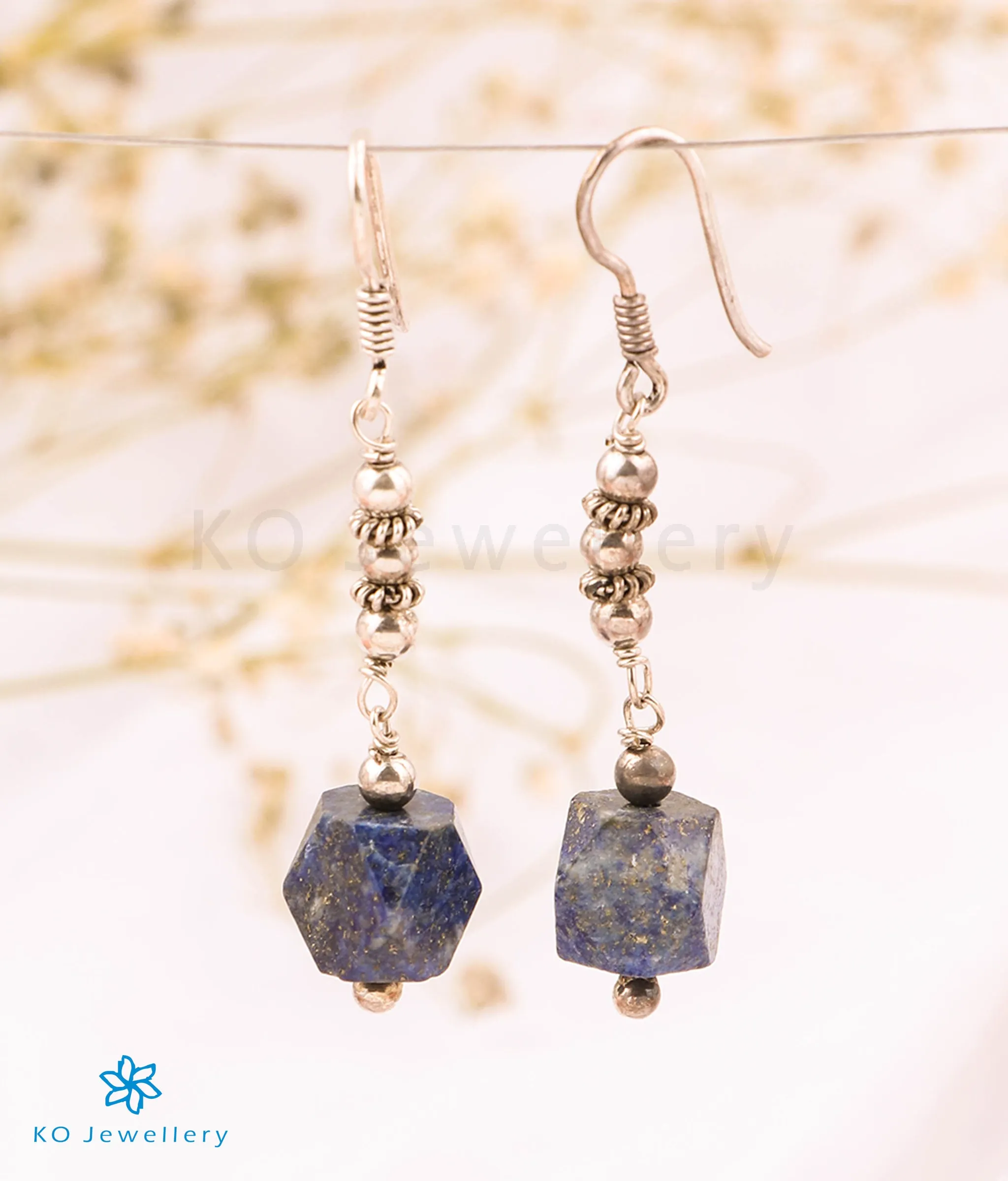 The Blue Lapis Silver Gemstone Earring