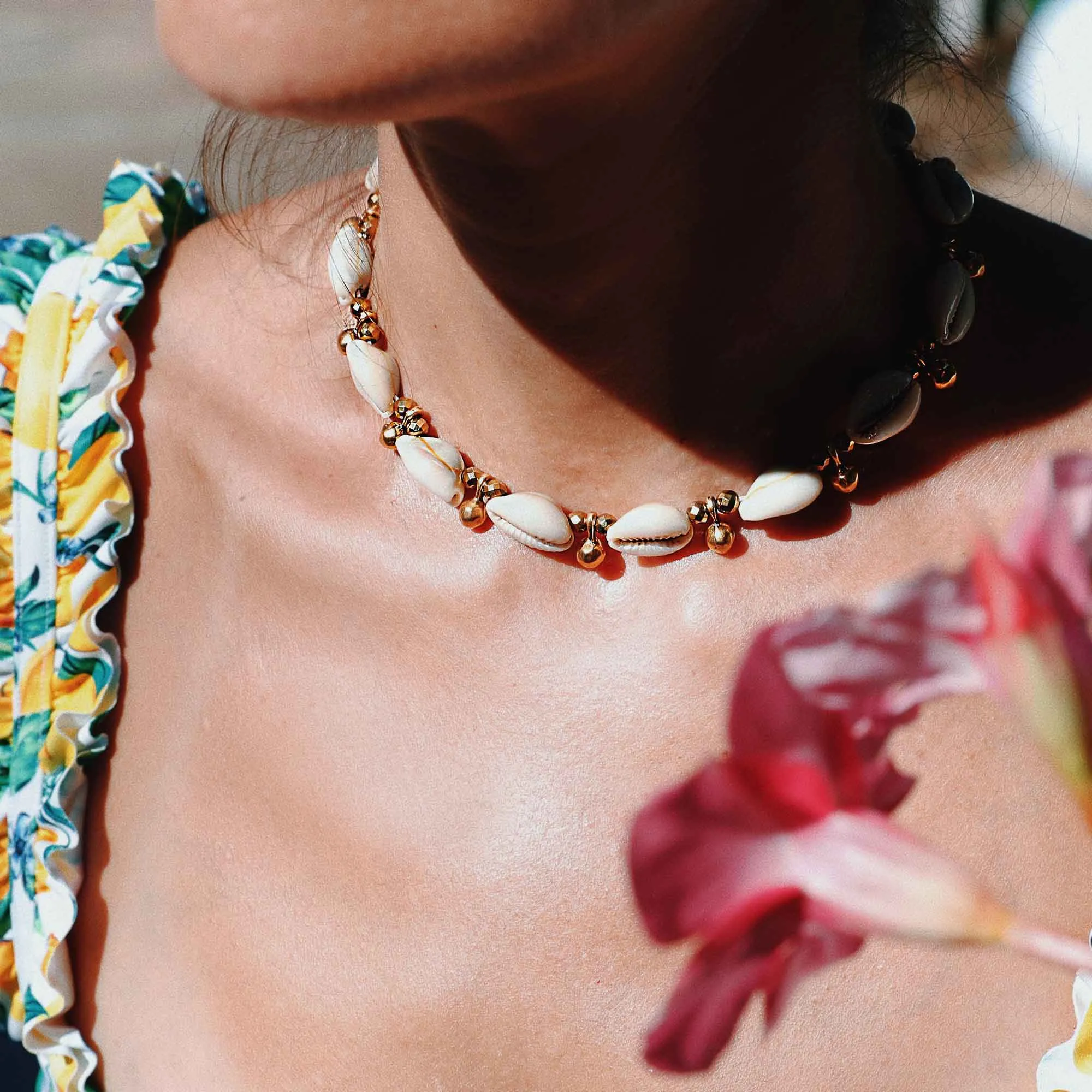 Tulum Cowrie Shell Choker Necklace