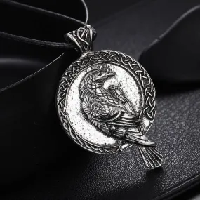 Viking Knot Raven Pendant