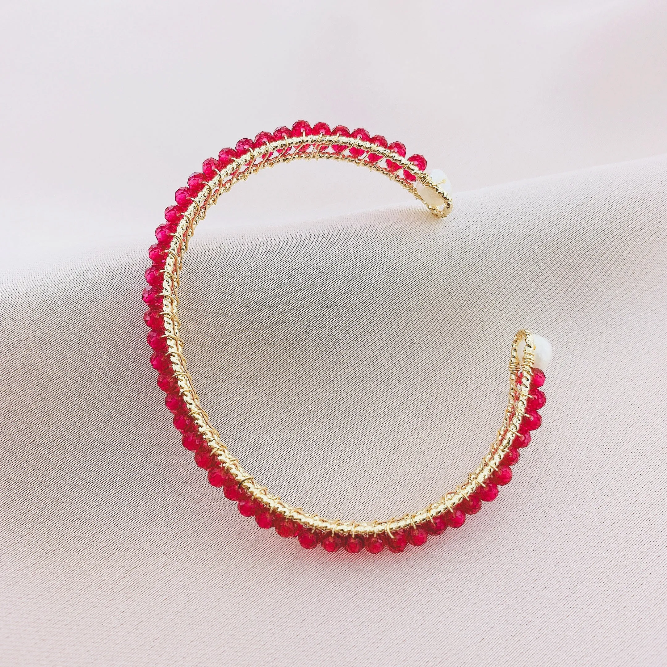 Women's Fashion Beads Gemstone Bangle