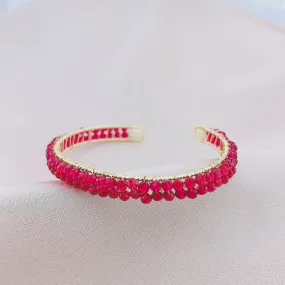 Women's Fashion Beads Gemstone Bangle