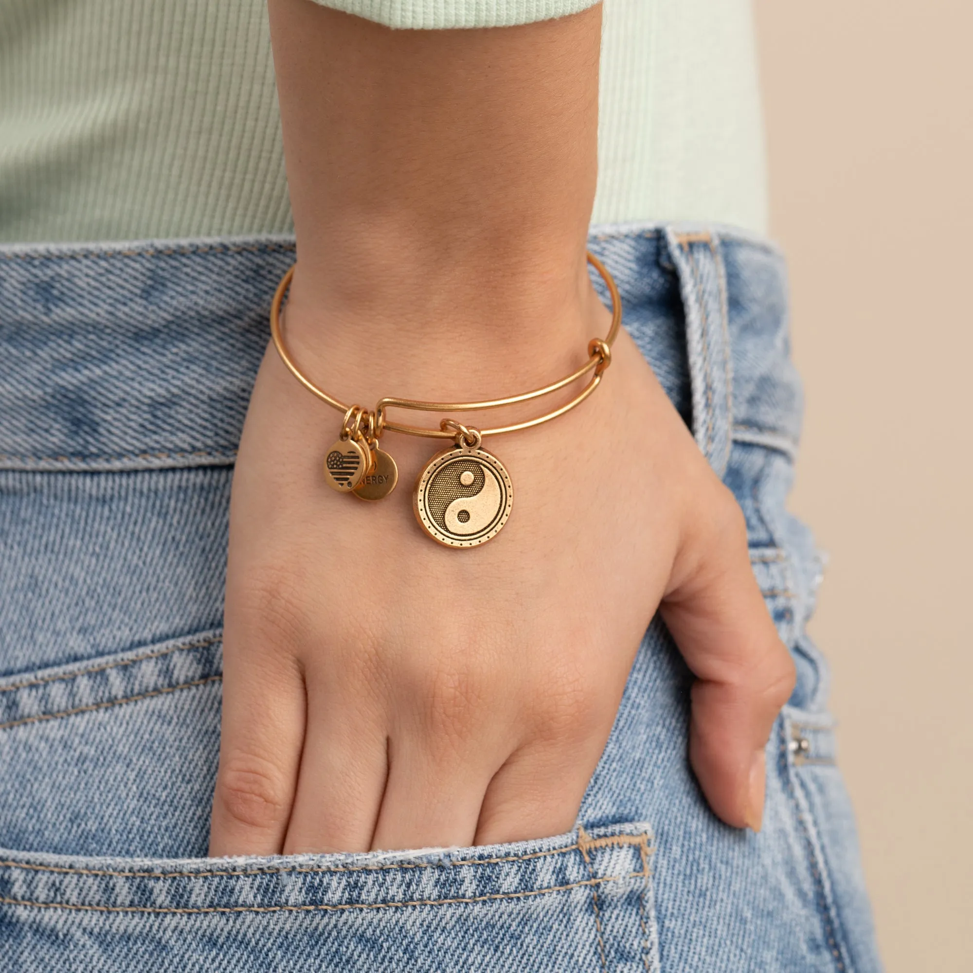 Yin Yang Charm Bangle