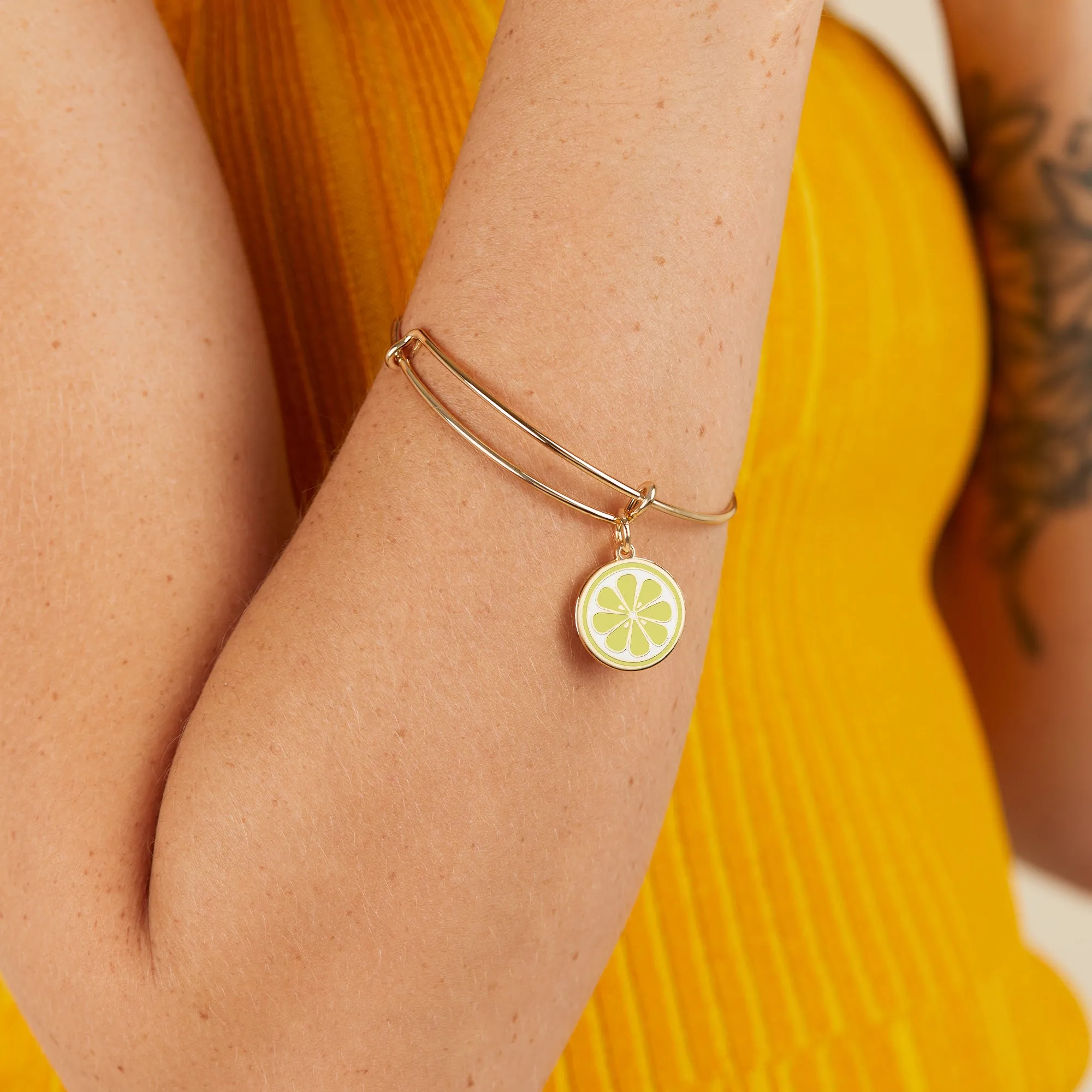 Zest for Life Lemon Charm Bangle